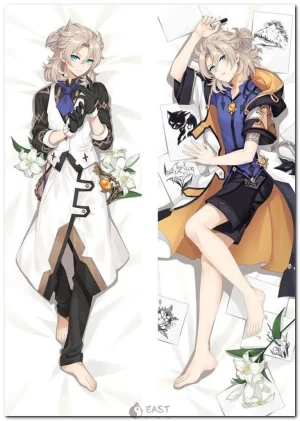 Albedo Genshin Impact anime body pillow dakimakura cover