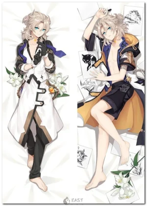 Albedo Genshin Impact anime body pillow dakimakura cover