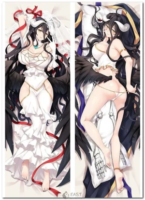 Albedo from Overlord anime on body pillow cover
