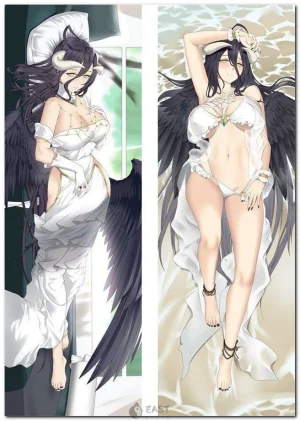 Albedo from Overlord anime on body pillow cover