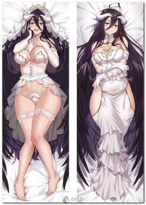 Albedo from Overlord anime on dakimakura body pillow cover