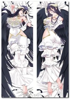 Albedo from Overlord anime on high-quality dakimakura body pillow cover
