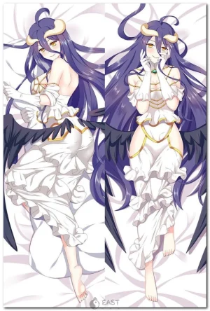 Albedo from Overlord anime on dakimakura body pillow