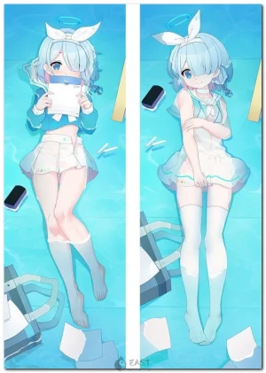 Alona from Blue Archive dakimakura body pillow in blue theme