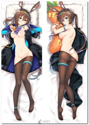 Amiya from Arknights anime on a body pillow cover
