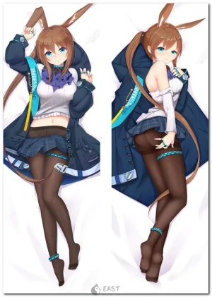 Amiya from Arknights anime on a body pillow dakimakura