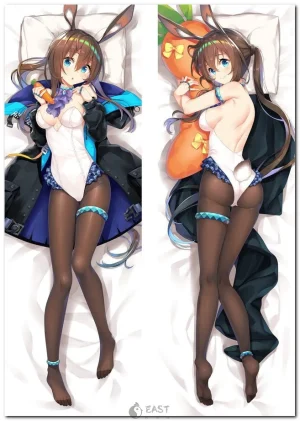 Amiya from Arknights anime on a body pillow cover