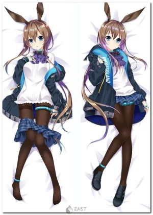 Amiya from Arknights anime on a body pillow cover