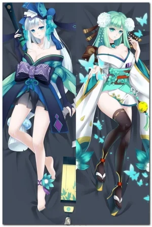 Aoandon character from Onmyoji anime on dakimakura body pillow