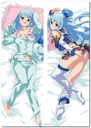 Aqua from KonoSuba anime body pillow cover for dakimakura
