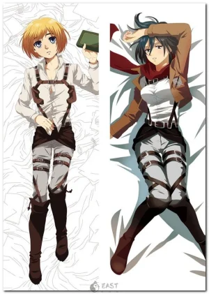 Armin and Mikasa dakimakura anime body pillow from Attack on Titan
