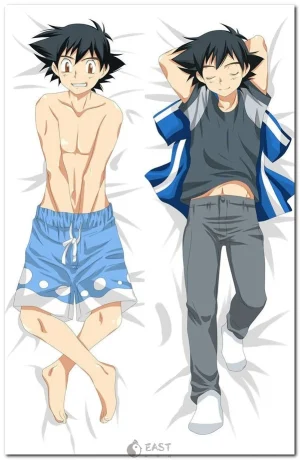 Ash Ketchum Pokemon anime body pillow dakimakura cover