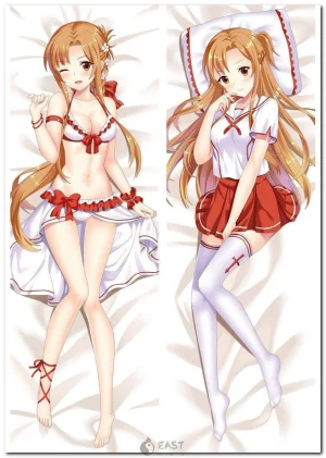 Asuna from Sword Art Online on anime body pillow (dakimakura)
