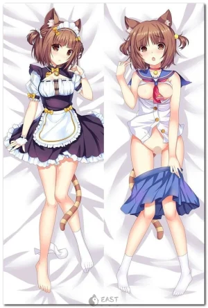 Azuki from Nekopara anime on a dakimakura body pillow