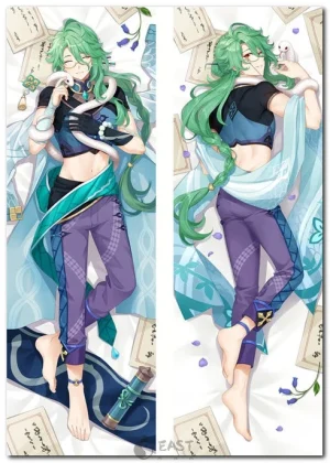 Baizhu Genshin Impact anime body pillow dakimakura cover