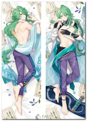 Baizhu Genshin Impact anime body pillow dakimakura cover