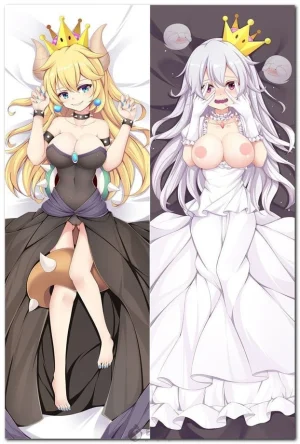Bowsette and Booette anime dakimakura body pillow cover