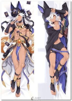Cyno from Genshin Impact on anime body pillow (dakimakura) cover