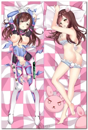D.Va from Overwatch anime-style body pillow dakimakura