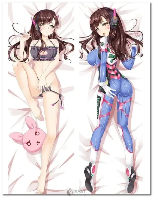 D.Va from Overwatch anime-style dakimakura body pillow