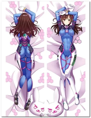 D.Va from Overwatch anime-style body pillow dakimakura