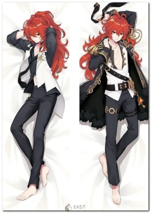 Diluc Ragnvindr Genshin Impact dakimakura body pillow