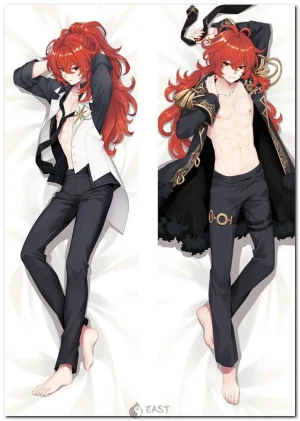 Diluc Ragnvindr Genshin Impact dakimakura body pillow