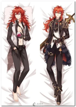 Diluc Ragnvindr Genshin Impact dakimakura body pillow