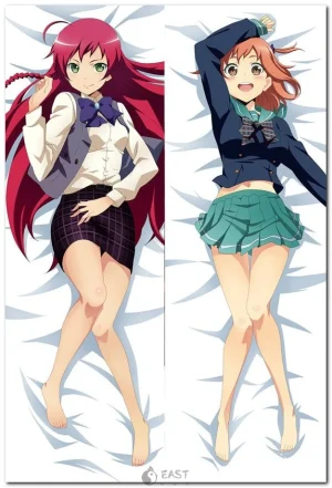 Emi Yusa and Chiho Sasaki from The Devil Is a Part-Timer anime dakimakura cover
