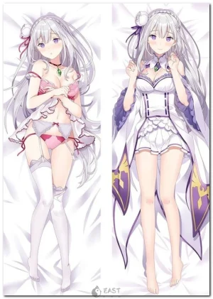 Emilia from Re:Zero dakimakura anime body pillow
