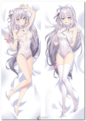 Emilia from Re:Zero dakimakura anime body pillow cover
