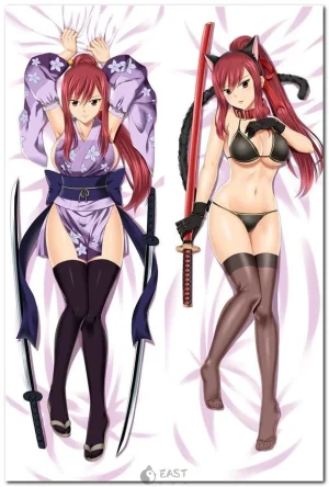 Erza Scarlet from Fairy Tail on anime body pillow dakimakura