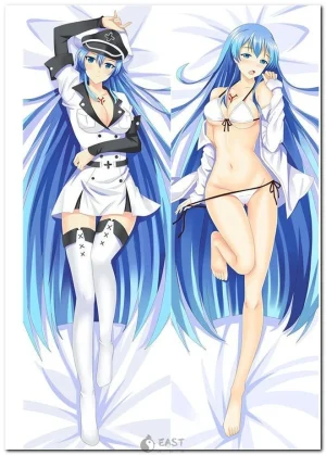 Esdeath from Akame ga Kill on anime body pillow dakimakura