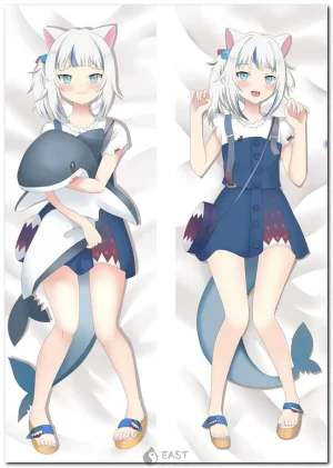 Gawr Gura VTuber anime body pillow dakimakura with AI voice feature