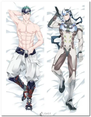 Genji from Overwatch anime-style dakimakura body pillow