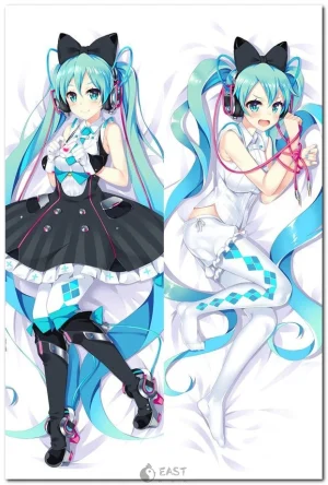 Hatsune Miku dakimakura body pillow featuring anime-style AI voice character