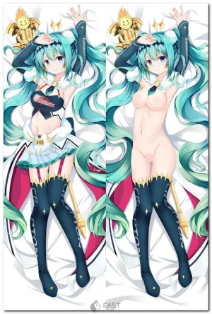 Hatsune Miku dakimakura body pillow featuring official anime-style AI voice character design