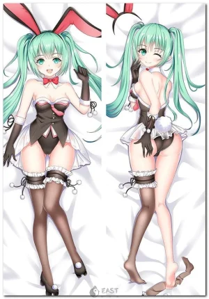 Hatsune Miku dakimakura body pillow featuring official anime art
