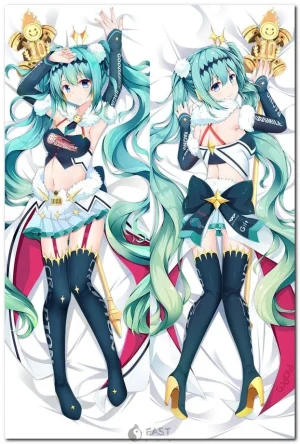 Hatsune Miku dakimakura body pillow featuring anime-style AI voice idol