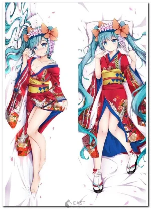 Hatsune Miku in pink kimono Vocaloid dakimakura body pillow