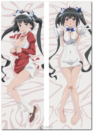 Hestia from DanMachi anime on high-res body pillow cover