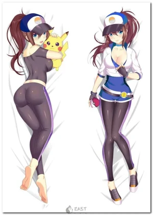 Hilda from Pokémon anime on body pillow cover