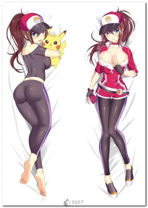 Hilda from Pokémon anime featured on a body pillow dakimakura