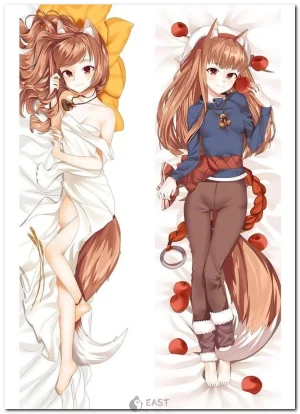 Holo from Spice and Wolf anime dakimakura body pillow