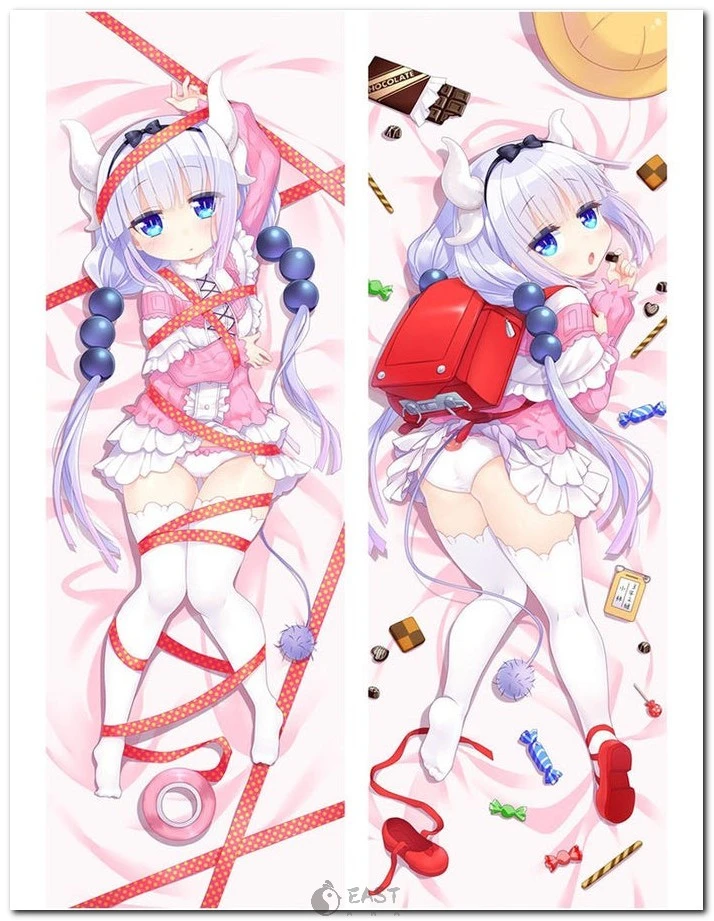 Official-style Kanna Kamui dakimakura pillow cover featuring Miss Kobayashi's Dragon Maid artwork. Perfect for anime fans and AI voice dakimakura customization on eastana.com. Kanna Kamui from Miss Kobayashi's Dragon Maid dakimakura pillow cover