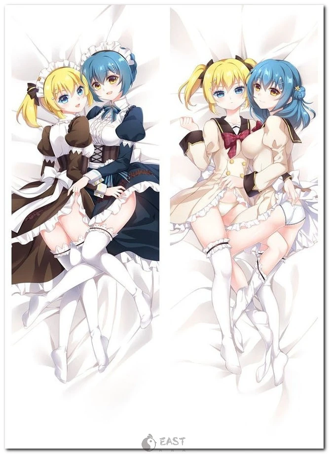 High-quality webp image of Kanon Kougami and Shiho Kunieda from Battle Girl High School, optimized for anime dakimakura and AI voice pillow applications by eastana. Kanon Kougami and Shiho Kunieda from Battle Girl High School dakimakura