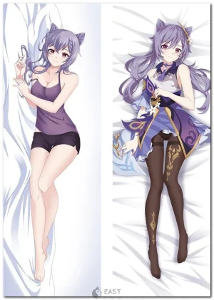 Keqing Genshin Impact anime body pillow dakimakura cover