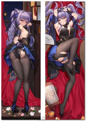 Keqing Genshin Impact anime body pillow dakimakura cover