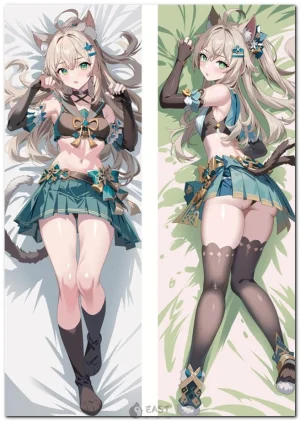 Kirara from Genshin Impact on anime body pillow (dakimakura) cover