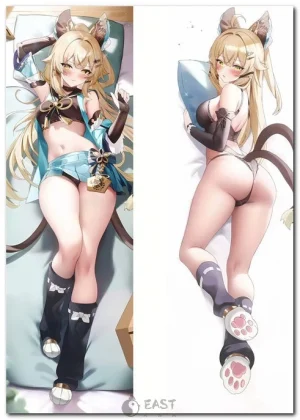 Kirara from Genshin Impact on anime body pillow (dakimakura) cover